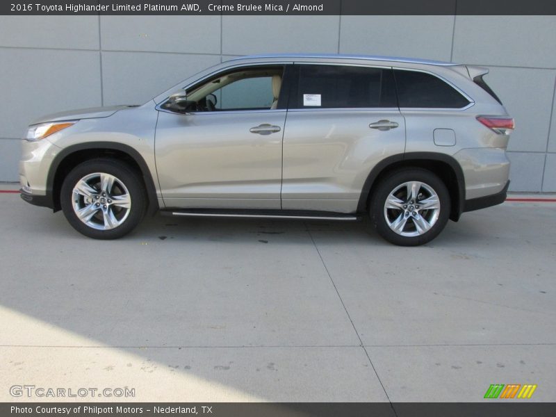 Creme Brulee Mica / Almond 2016 Toyota Highlander Limited Platinum AWD
