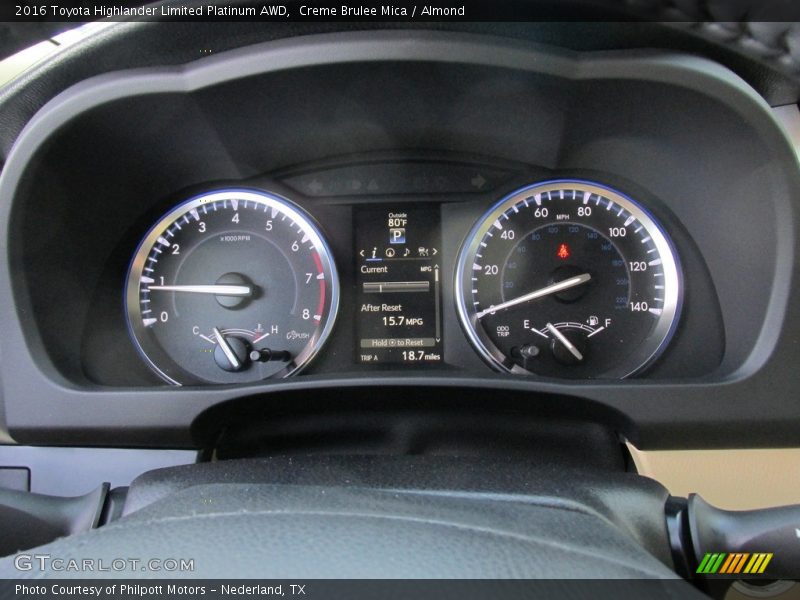 Creme Brulee Mica / Almond 2016 Toyota Highlander Limited Platinum AWD