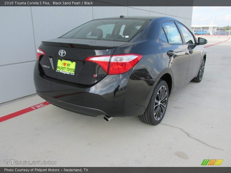 Black Sand Pearl / Black 2016 Toyota Corolla S Plus