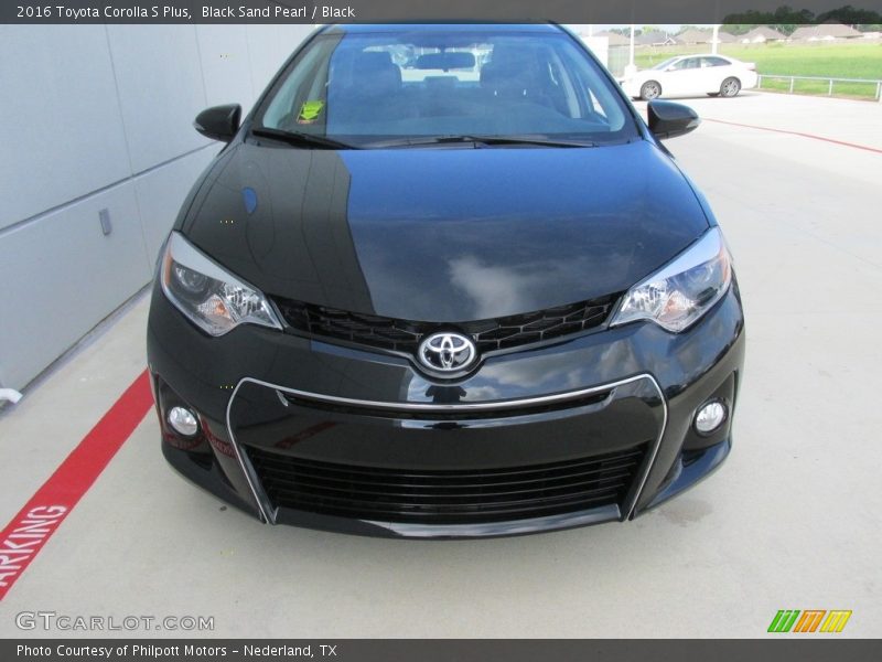 Black Sand Pearl / Black 2016 Toyota Corolla S Plus