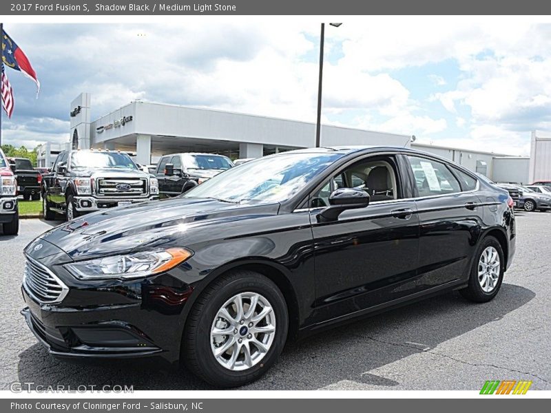 Shadow Black / Medium Light Stone 2017 Ford Fusion S