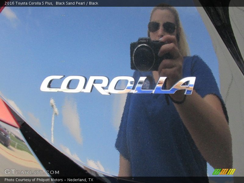 Black Sand Pearl / Black 2016 Toyota Corolla S Plus
