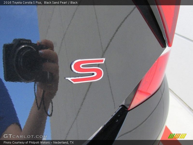 Black Sand Pearl / Black 2016 Toyota Corolla S Plus