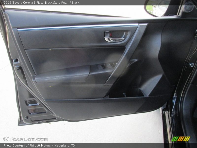 Black Sand Pearl / Black 2016 Toyota Corolla S Plus