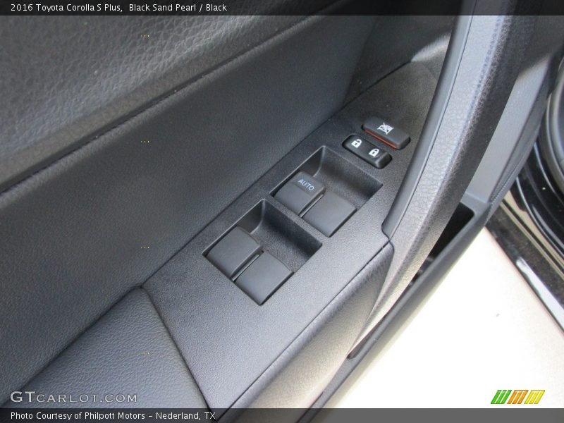 Black Sand Pearl / Black 2016 Toyota Corolla S Plus