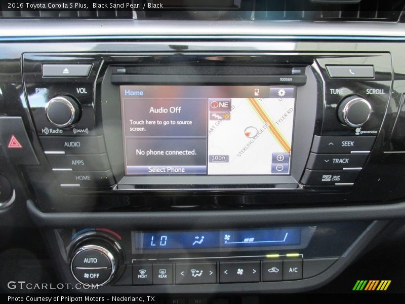 Black Sand Pearl / Black 2016 Toyota Corolla S Plus