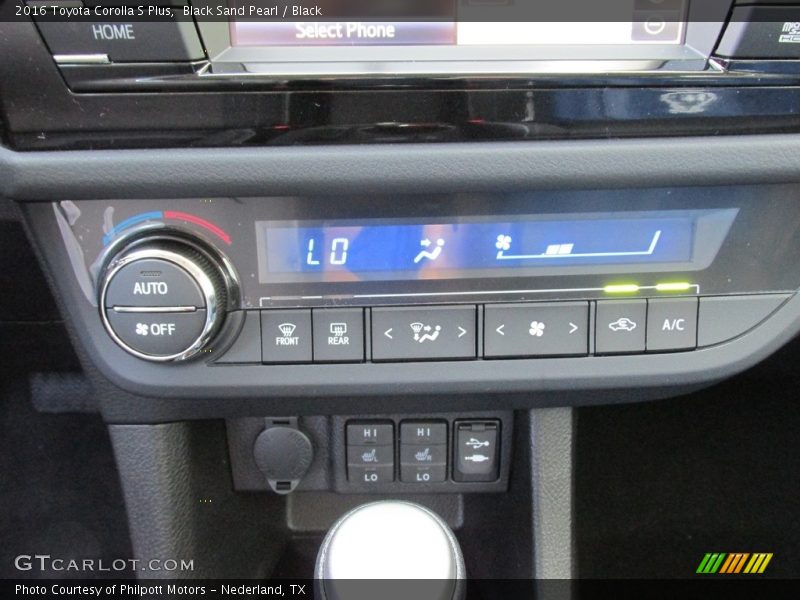 Black Sand Pearl / Black 2016 Toyota Corolla S Plus