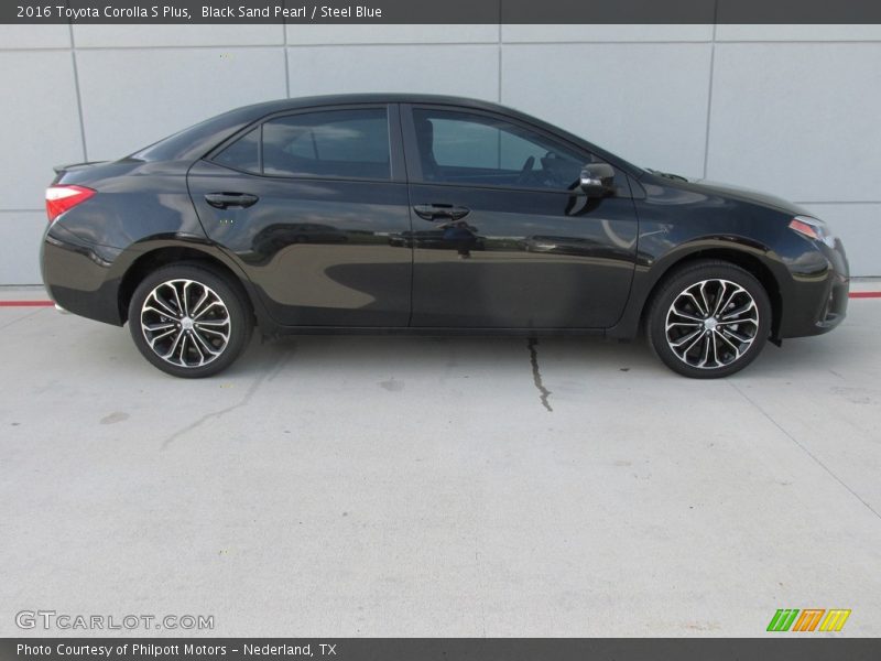 Black Sand Pearl / Steel Blue 2016 Toyota Corolla S Plus