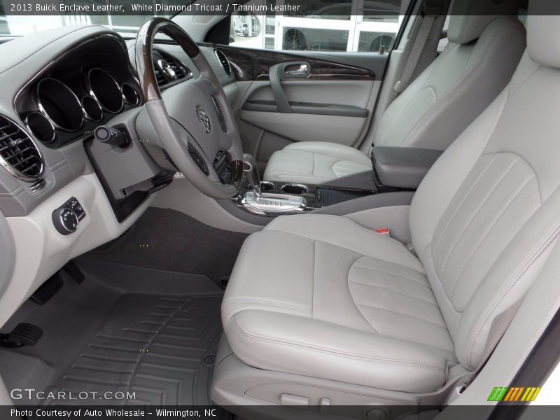 White Diamond Tricoat / Titanium Leather 2013 Buick Enclave Leather