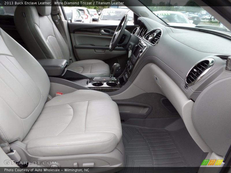 White Diamond Tricoat / Titanium Leather 2013 Buick Enclave Leather