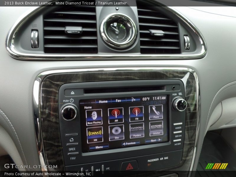 White Diamond Tricoat / Titanium Leather 2013 Buick Enclave Leather