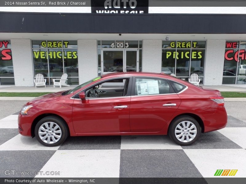 Red Brick / Charcoal 2014 Nissan Sentra SV