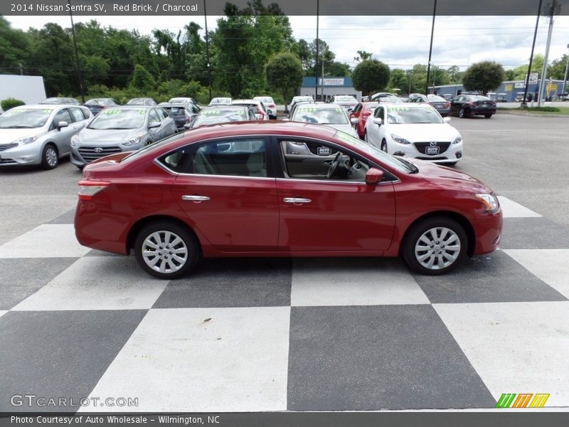 Red Brick / Charcoal 2014 Nissan Sentra SV
