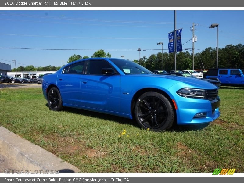 B5 Blue Pearl / Black 2016 Dodge Charger R/T