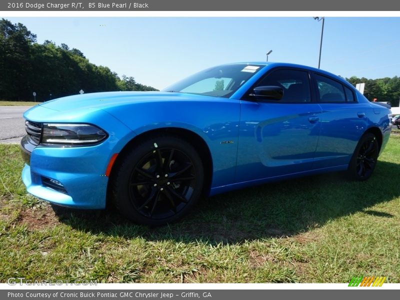 B5 Blue Pearl / Black 2016 Dodge Charger R/T