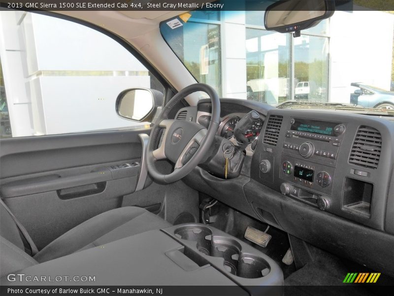 Steel Gray Metallic / Ebony 2013 GMC Sierra 1500 SLE Extended Cab 4x4