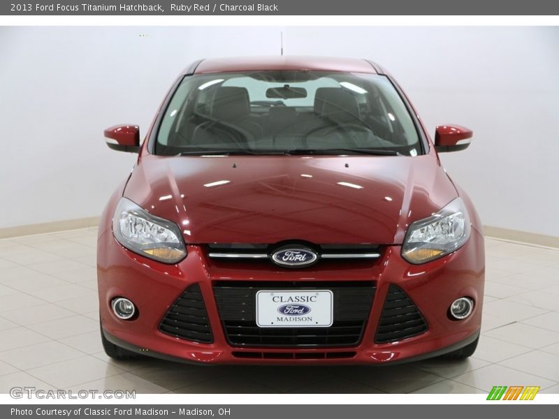 Ruby Red / Charcoal Black 2013 Ford Focus Titanium Hatchback