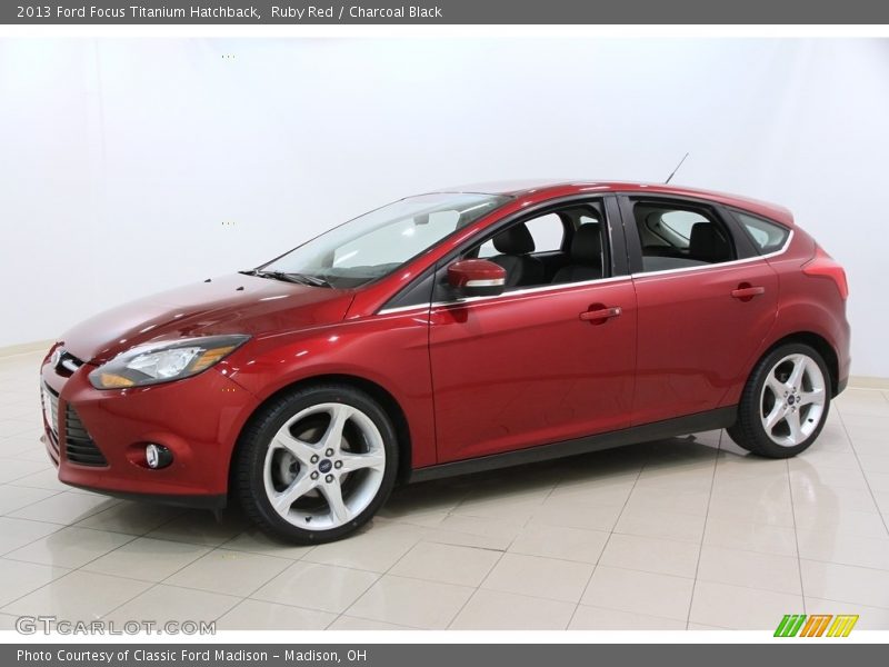 Ruby Red / Charcoal Black 2013 Ford Focus Titanium Hatchback