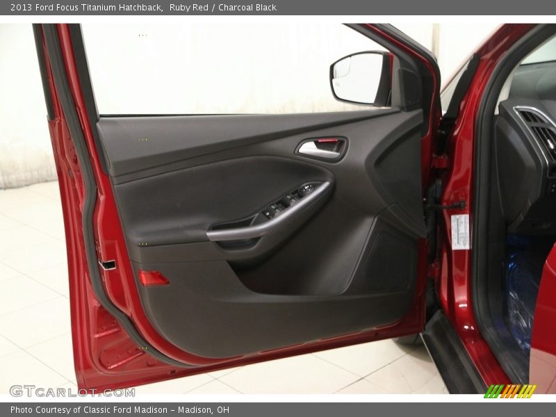 Ruby Red / Charcoal Black 2013 Ford Focus Titanium Hatchback