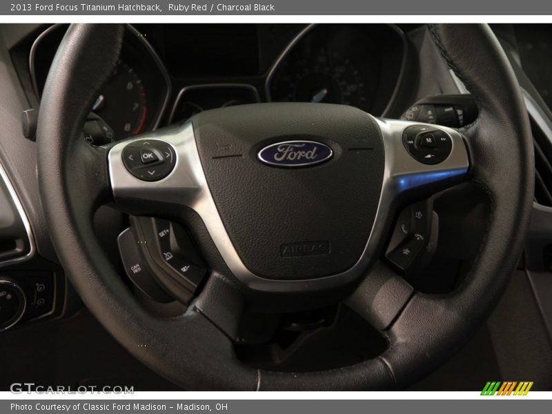 Ruby Red / Charcoal Black 2013 Ford Focus Titanium Hatchback