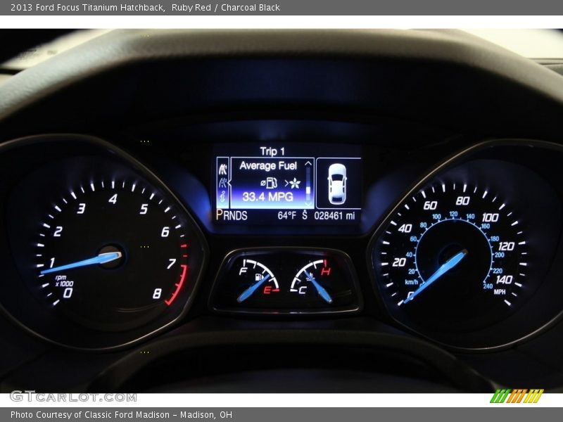 Ruby Red / Charcoal Black 2013 Ford Focus Titanium Hatchback