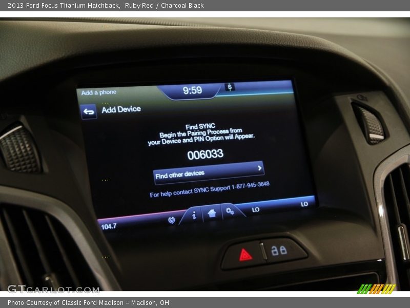 Ruby Red / Charcoal Black 2013 Ford Focus Titanium Hatchback