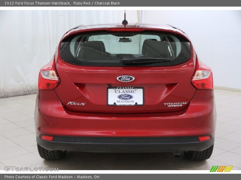 Ruby Red / Charcoal Black 2013 Ford Focus Titanium Hatchback