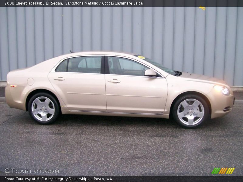 Sandstone Metallic / Cocoa/Cashmere Beige 2008 Chevrolet Malibu LT Sedan
