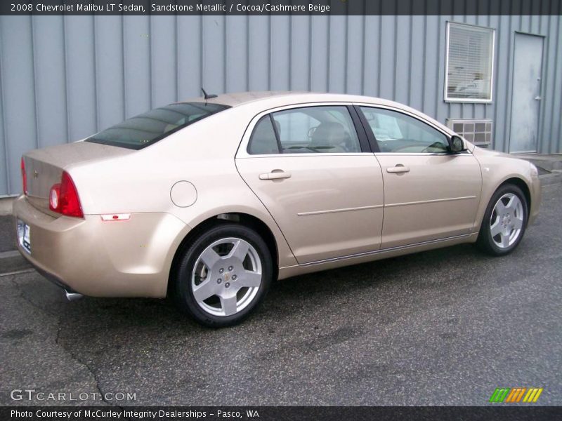 Sandstone Metallic / Cocoa/Cashmere Beige 2008 Chevrolet Malibu LT Sedan