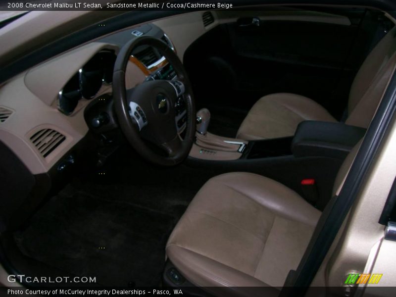 Sandstone Metallic / Cocoa/Cashmere Beige 2008 Chevrolet Malibu LT Sedan