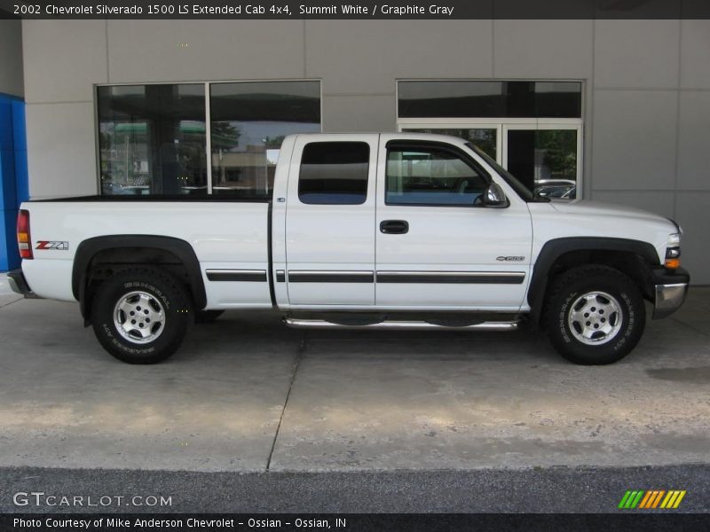 Summit White / Graphite Gray 2002 Chevrolet Silverado 1500 LS Extended Cab 4x4