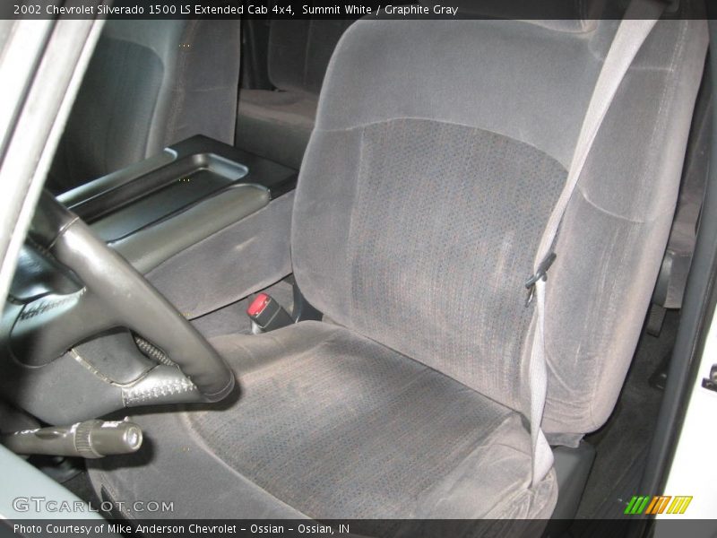 Summit White / Graphite Gray 2002 Chevrolet Silverado 1500 LS Extended Cab 4x4
