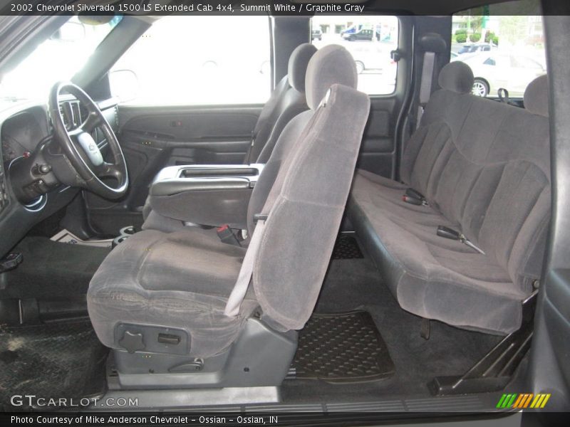 Summit White / Graphite Gray 2002 Chevrolet Silverado 1500 LS Extended Cab 4x4