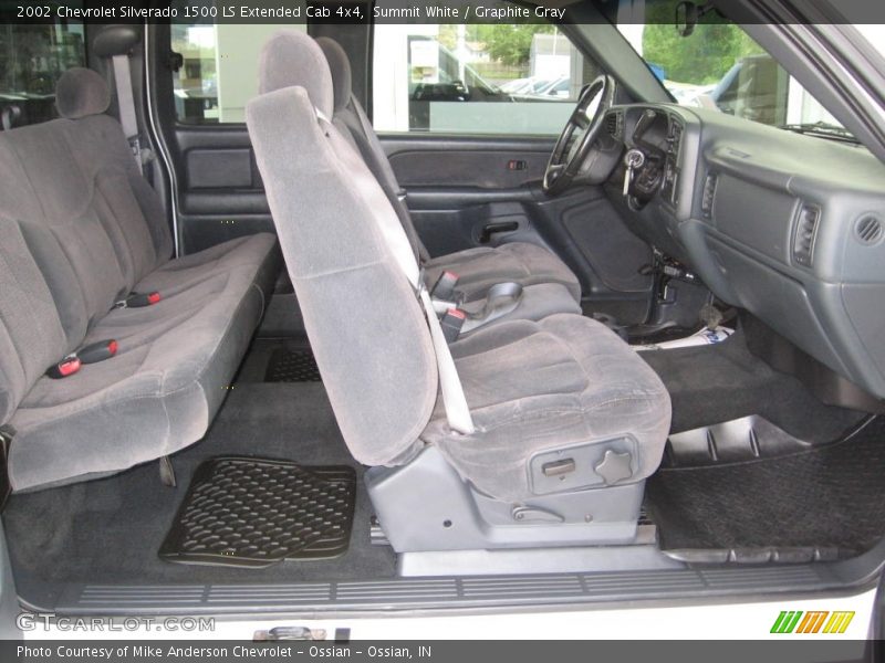 Summit White / Graphite Gray 2002 Chevrolet Silverado 1500 LS Extended Cab 4x4