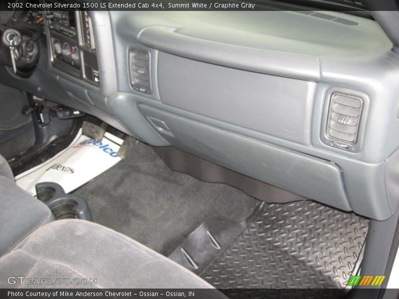 Summit White / Graphite Gray 2002 Chevrolet Silverado 1500 LS Extended Cab 4x4