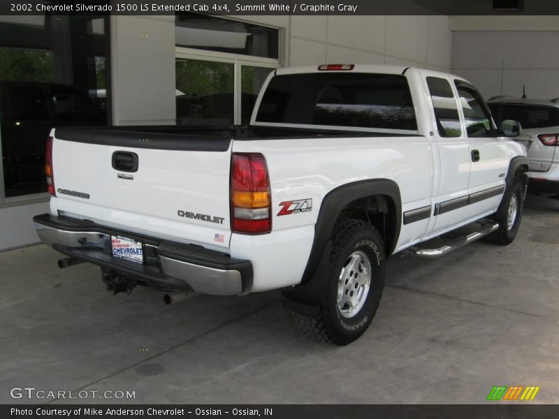 Summit White / Graphite Gray 2002 Chevrolet Silverado 1500 LS Extended Cab 4x4
