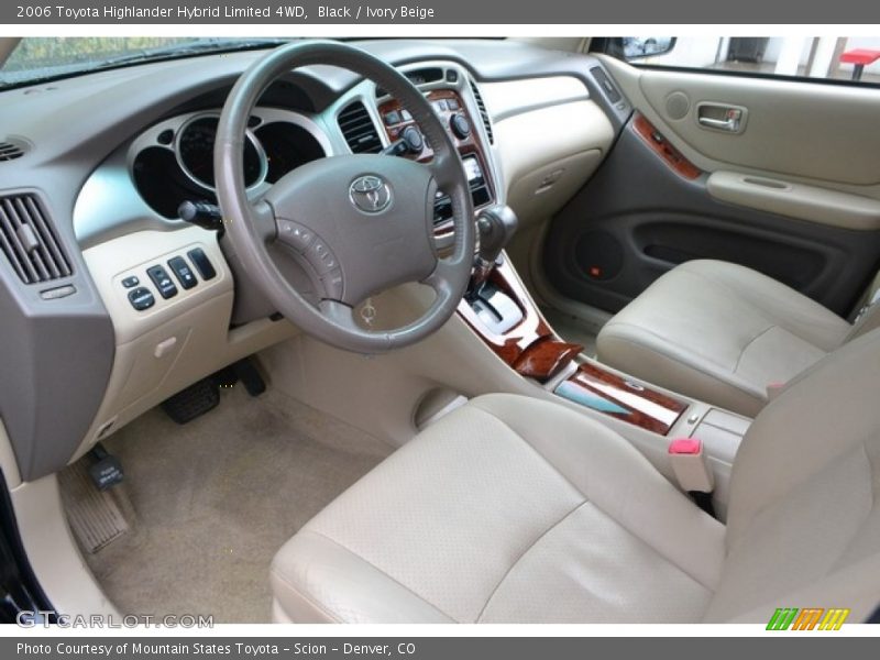 Black / Ivory Beige 2006 Toyota Highlander Hybrid Limited 4WD