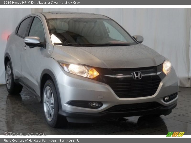 Alabaster Silver Metallic / Gray 2016 Honda HR-V EX