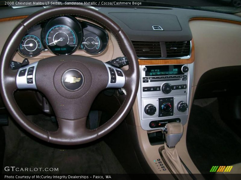 Sandstone Metallic / Cocoa/Cashmere Beige 2008 Chevrolet Malibu LT Sedan