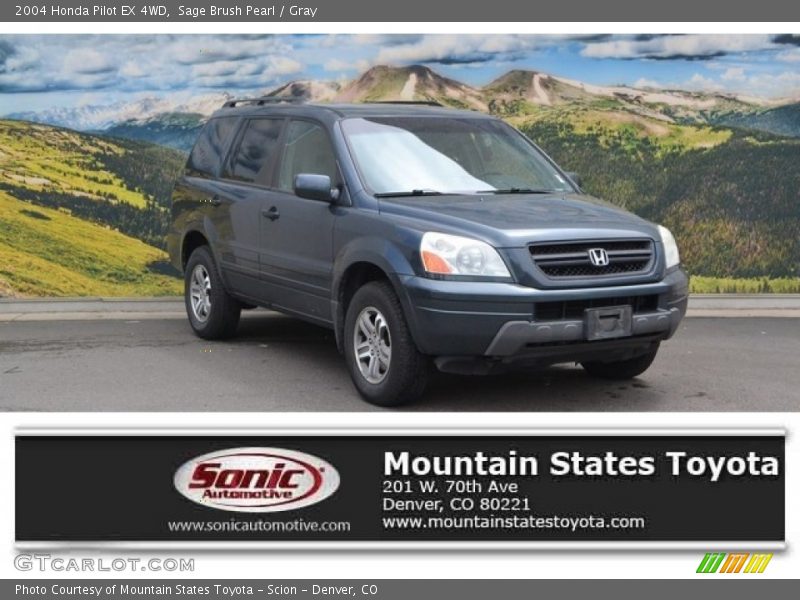 Sage Brush Pearl / Gray 2004 Honda Pilot EX 4WD