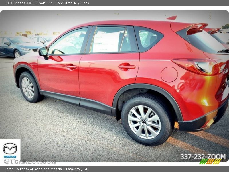 Soul Red Metallic / Black 2016 Mazda CX-5 Sport