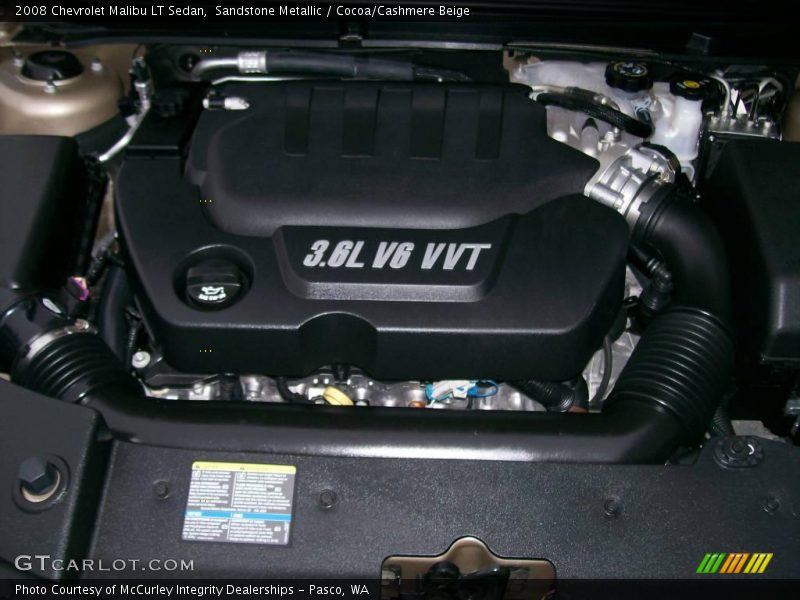 Sandstone Metallic / Cocoa/Cashmere Beige 2008 Chevrolet Malibu LT Sedan