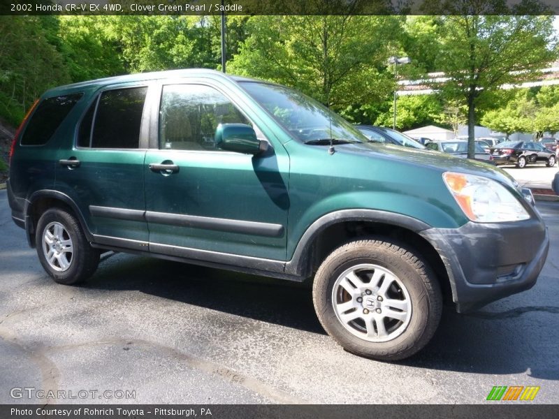 Clover Green Pearl / Saddle 2002 Honda CR-V EX 4WD