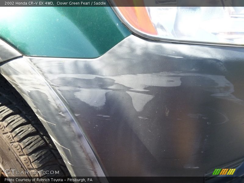 Clover Green Pearl / Saddle 2002 Honda CR-V EX 4WD