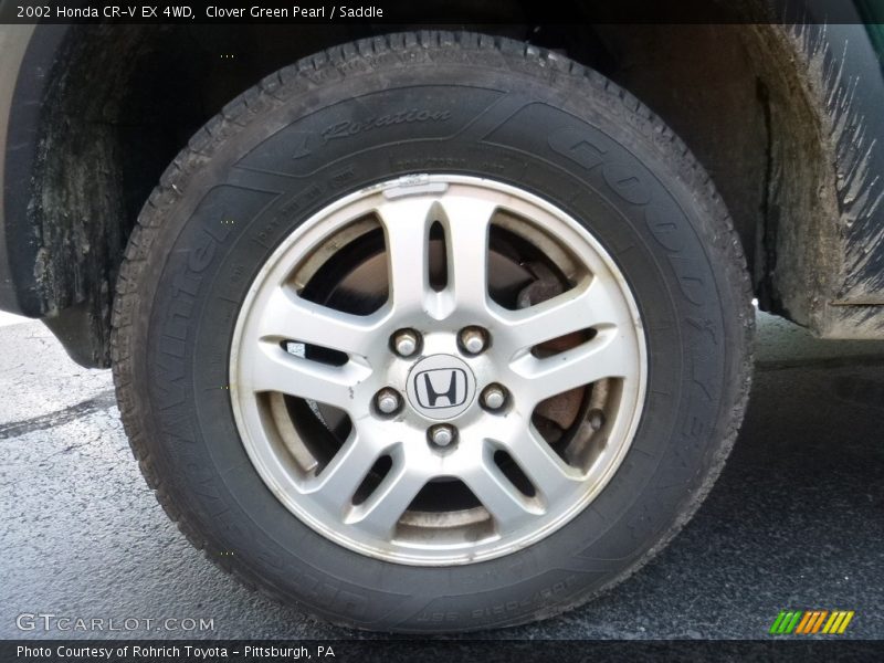 Clover Green Pearl / Saddle 2002 Honda CR-V EX 4WD