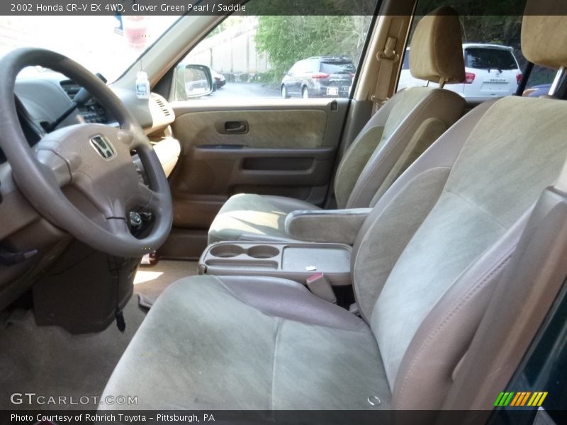 Clover Green Pearl / Saddle 2002 Honda CR-V EX 4WD