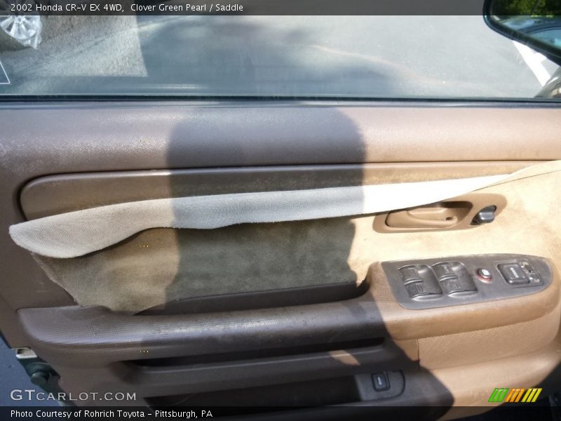 Clover Green Pearl / Saddle 2002 Honda CR-V EX 4WD
