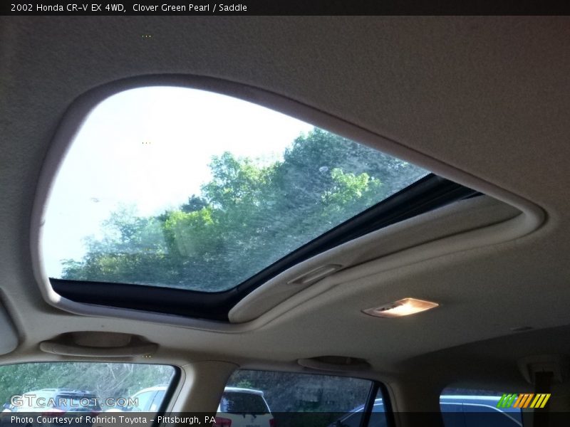 Clover Green Pearl / Saddle 2002 Honda CR-V EX 4WD