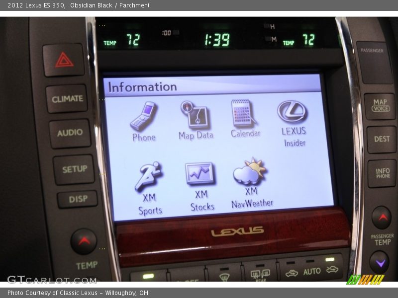 Obsidian Black / Parchment 2012 Lexus ES 350