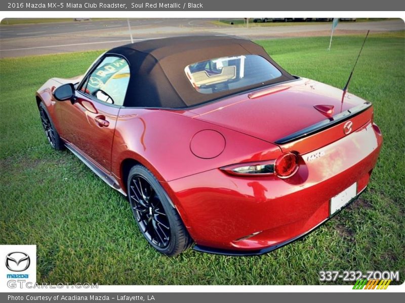 Soul Red Metallic / Black 2016 Mazda MX-5 Miata Club Roadster